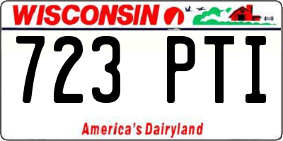 WI license plate 723PTI