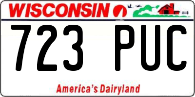 WI license plate 723PUC