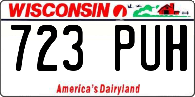 WI license plate 723PUH