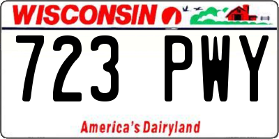 WI license plate 723PWY