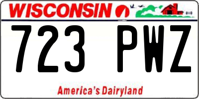 WI license plate 723PWZ