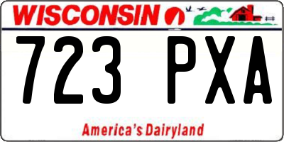 WI license plate 723PXA