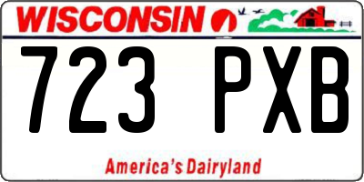 WI license plate 723PXB