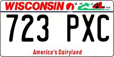 WI license plate 723PXC