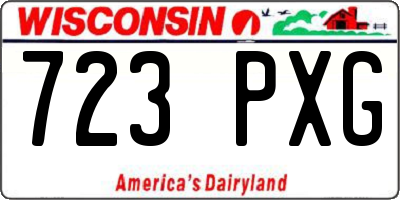 WI license plate 723PXG