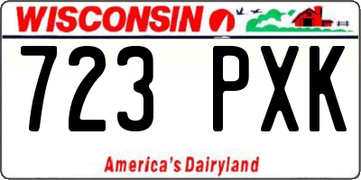 WI license plate 723PXK