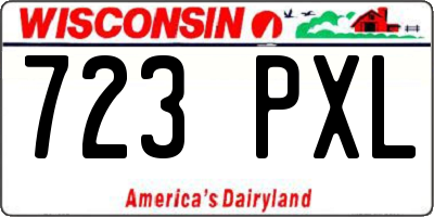 WI license plate 723PXL