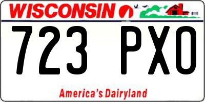 WI license plate 723PXO