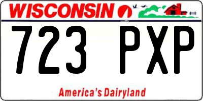 WI license plate 723PXP
