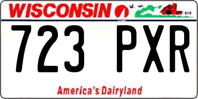 WI license plate 723PXR