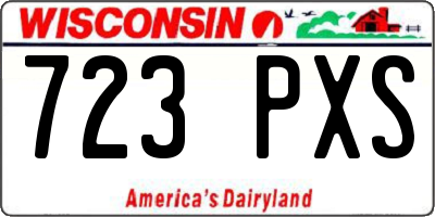 WI license plate 723PXS