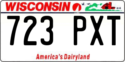 WI license plate 723PXT