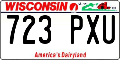 WI license plate 723PXU
