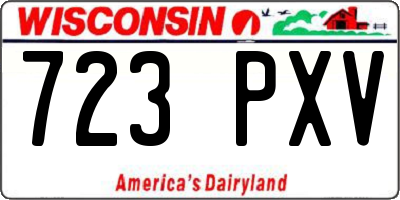 WI license plate 723PXV