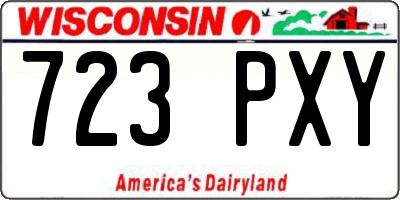 WI license plate 723PXY