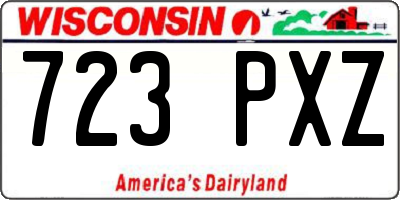 WI license plate 723PXZ