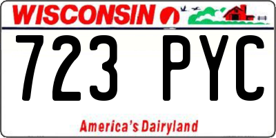 WI license plate 723PYC