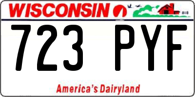 WI license plate 723PYF