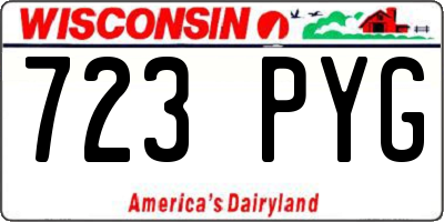 WI license plate 723PYG