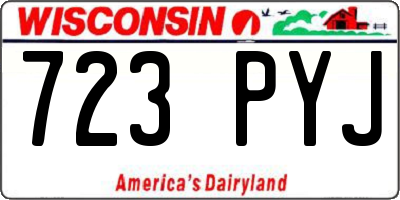WI license plate 723PYJ