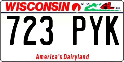WI license plate 723PYK