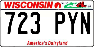 WI license plate 723PYN
