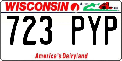 WI license plate 723PYP