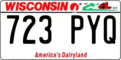 WI license plate 723PYQ
