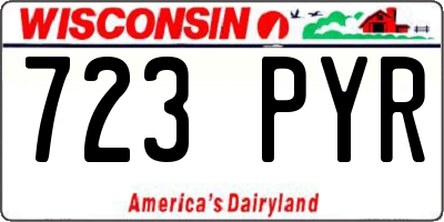WI license plate 723PYR