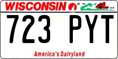 WI license plate 723PYT