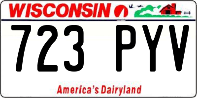 WI license plate 723PYV