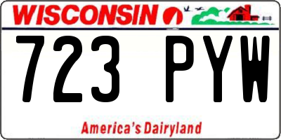 WI license plate 723PYW