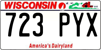 WI license plate 723PYX