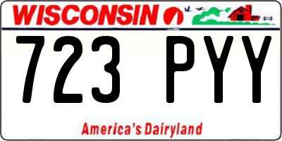 WI license plate 723PYY