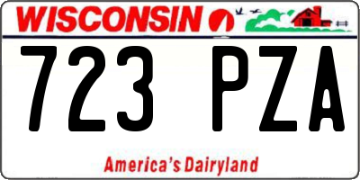 WI license plate 723PZA