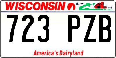 WI license plate 723PZB