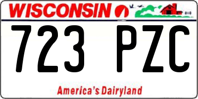 WI license plate 723PZC