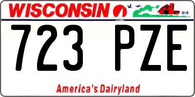 WI license plate 723PZE