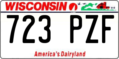 WI license plate 723PZF