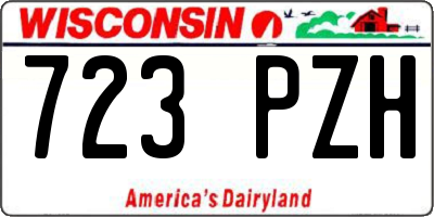 WI license plate 723PZH