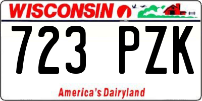 WI license plate 723PZK