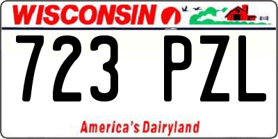 WI license plate 723PZL