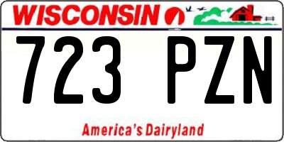 WI license plate 723PZN