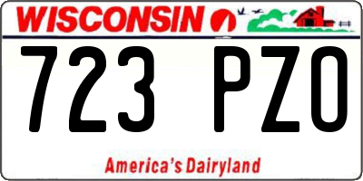 WI license plate 723PZO