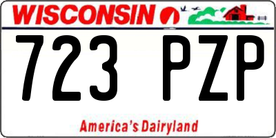 WI license plate 723PZP