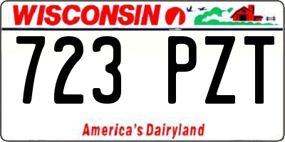 WI license plate 723PZT