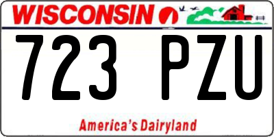 WI license plate 723PZU