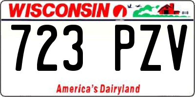 WI license plate 723PZV