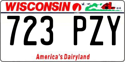 WI license plate 723PZY