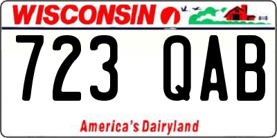 WI license plate 723QAB